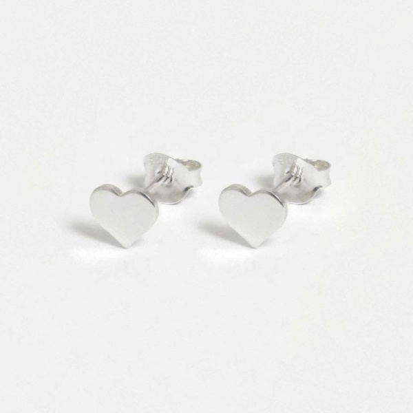 Sterling Silver Heart Studs